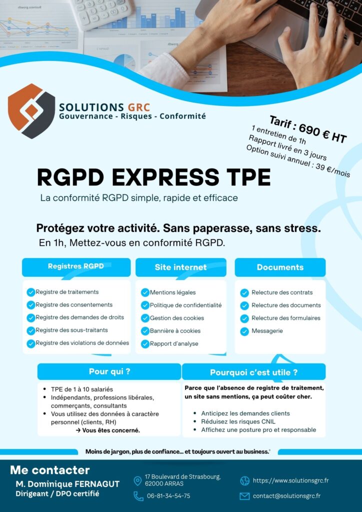 Offre RGPD EXPRESS TPE